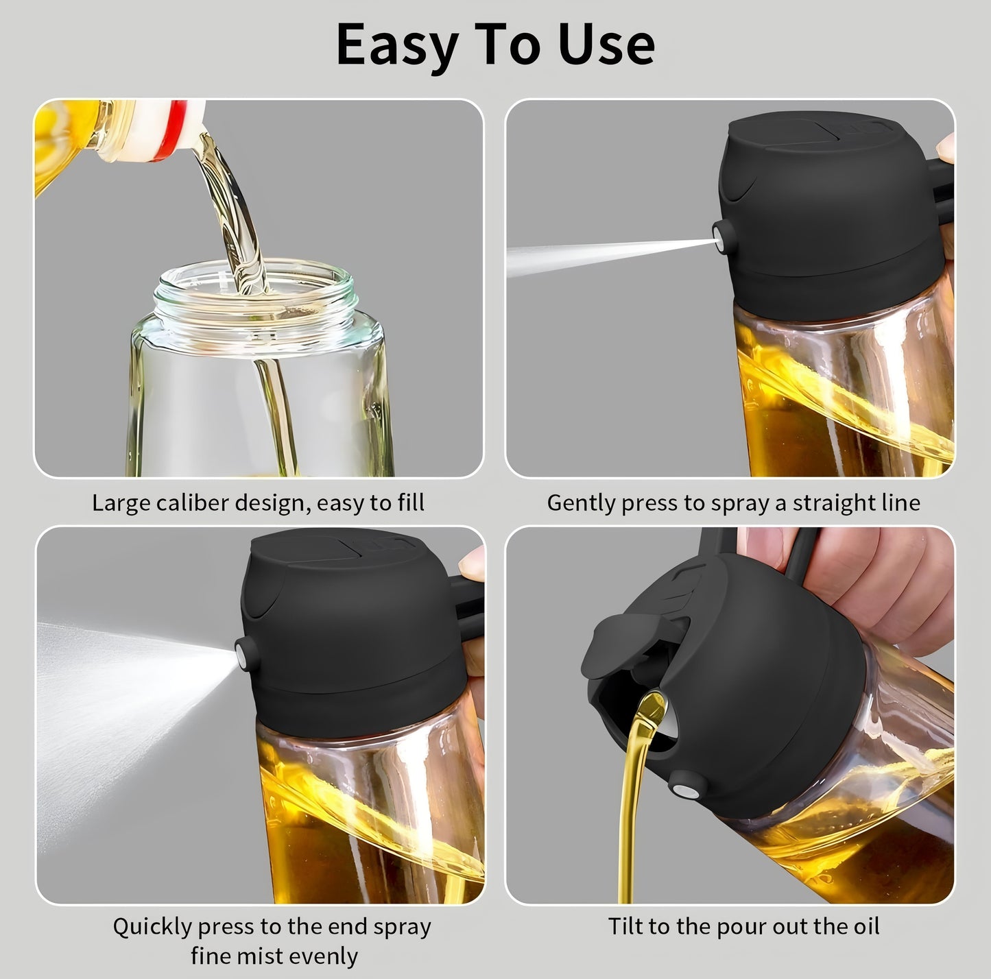 2 in 1 Sprayer Oil Bottle