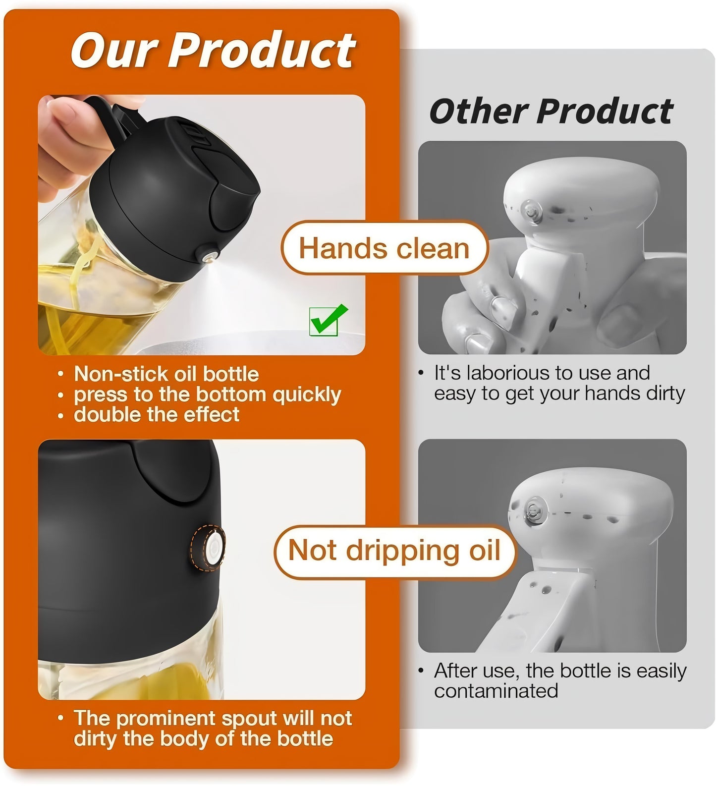 2 in 1 Sprayer Oil Bottle