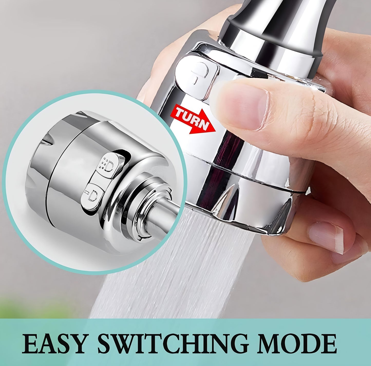 360° Rotatable Filter Head For Kitchen, (2 Modes)