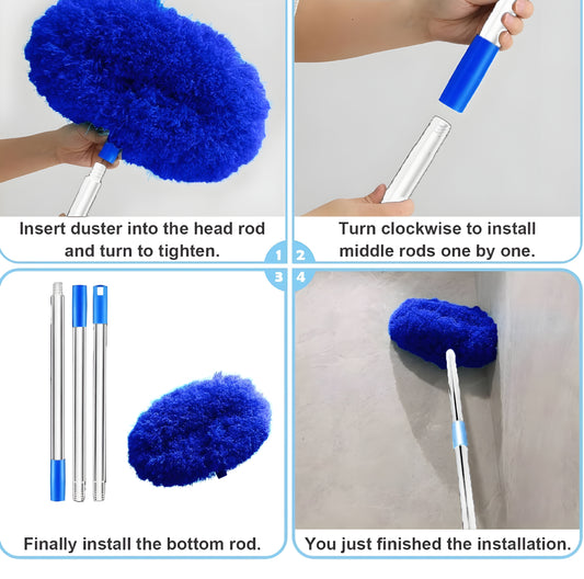 Fan Cleaner Brush with Long Rod Flexible (Dust Cleaner Foldable)