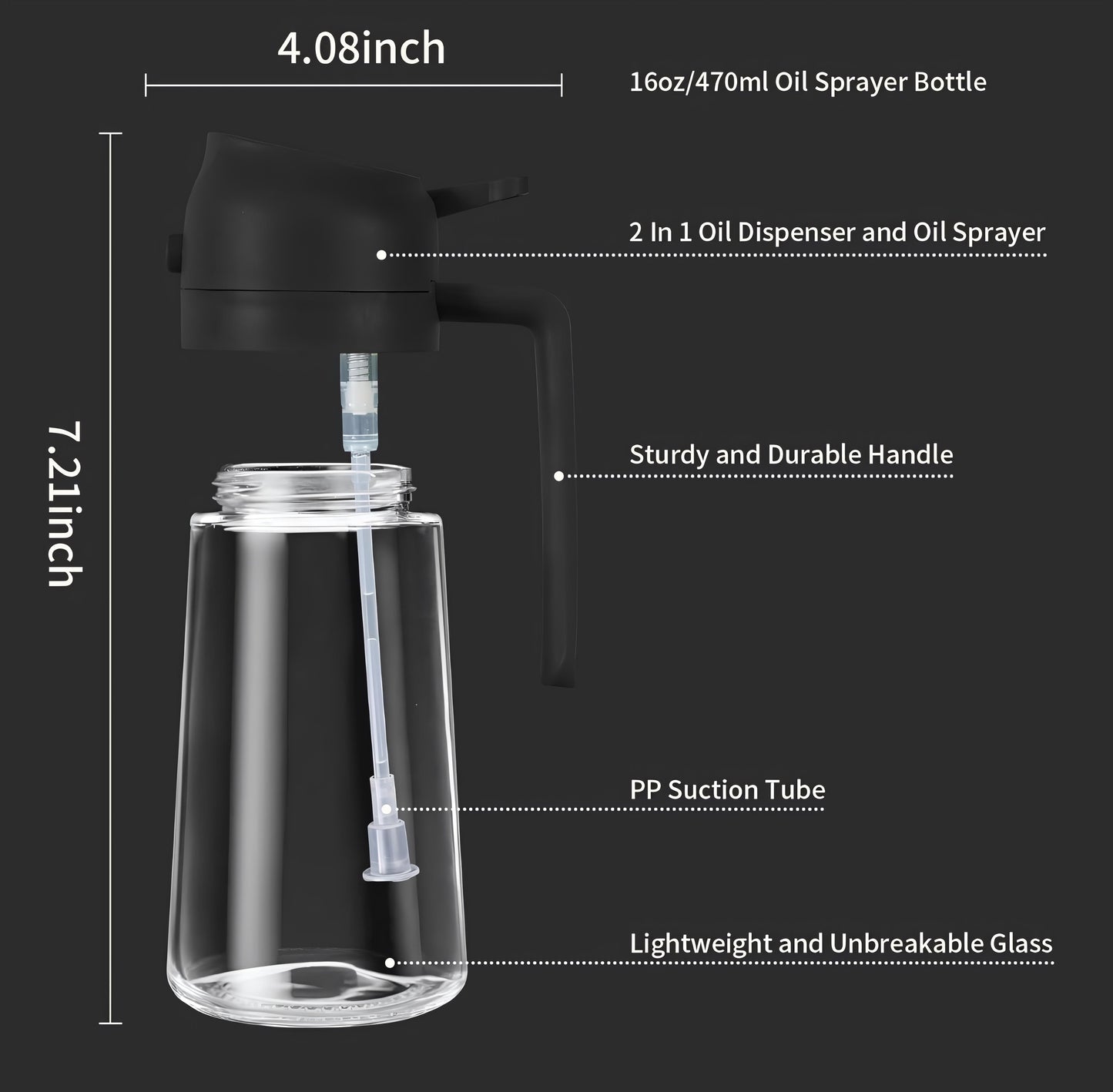 2 in 1 Sprayer Oil Bottle