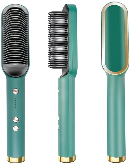 2 in 1 Ceramic Hair Straightener Brush