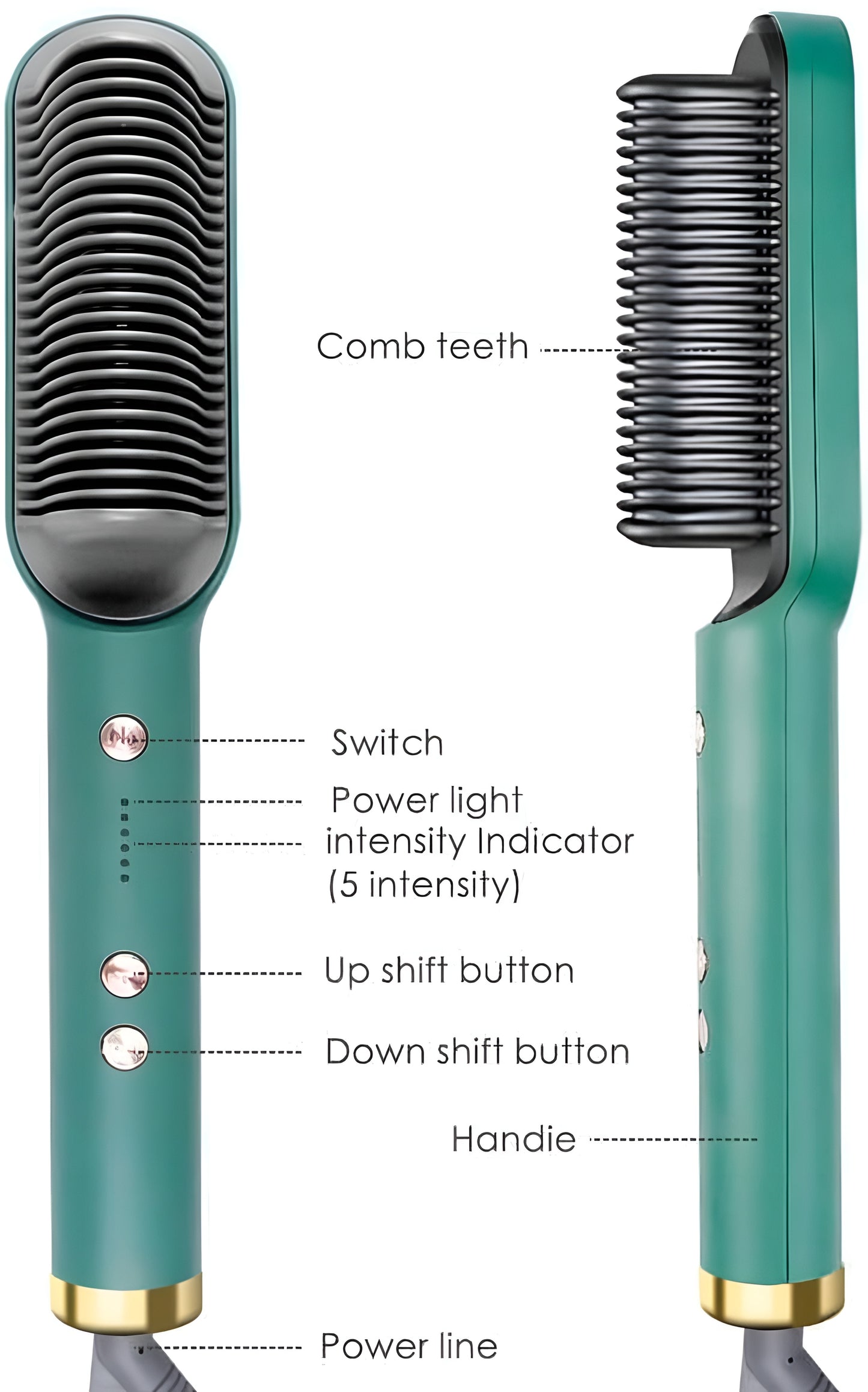 2 in 1 Ceramic Hair Straightener Brush