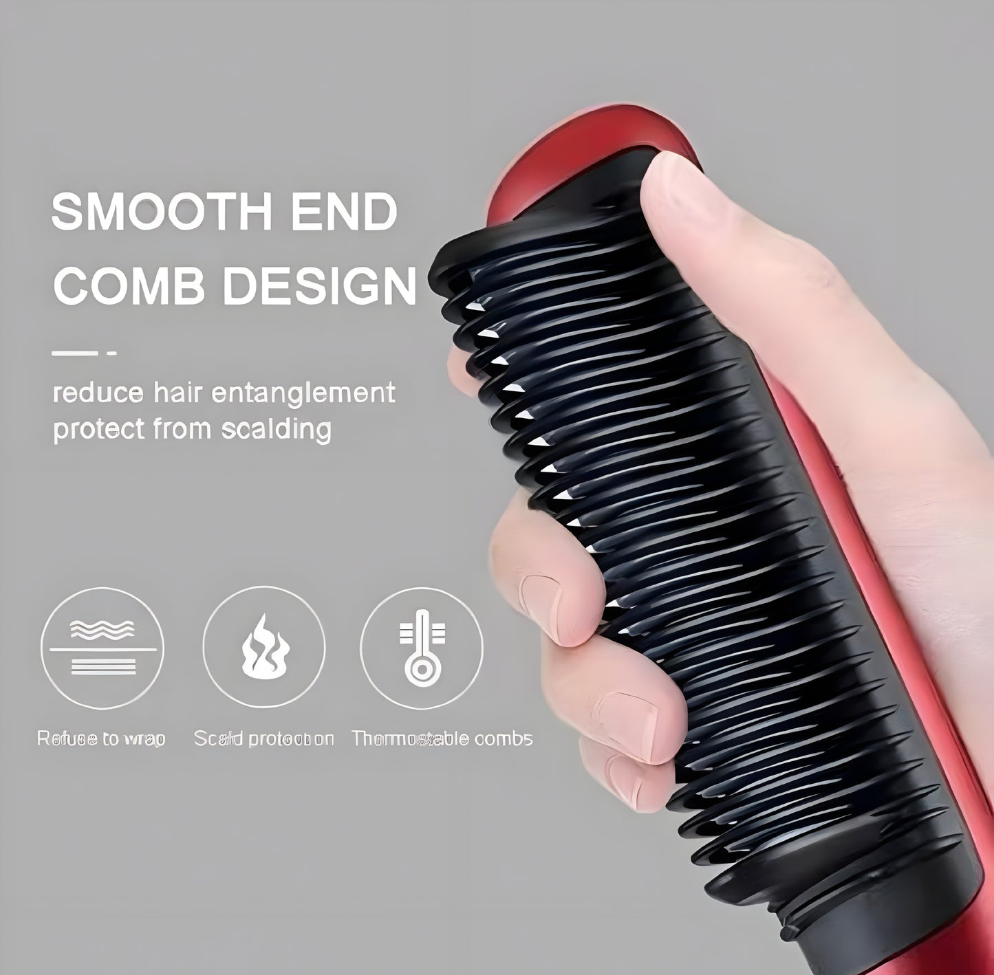 2 in 1 Ceramic Hair Straightener Brush