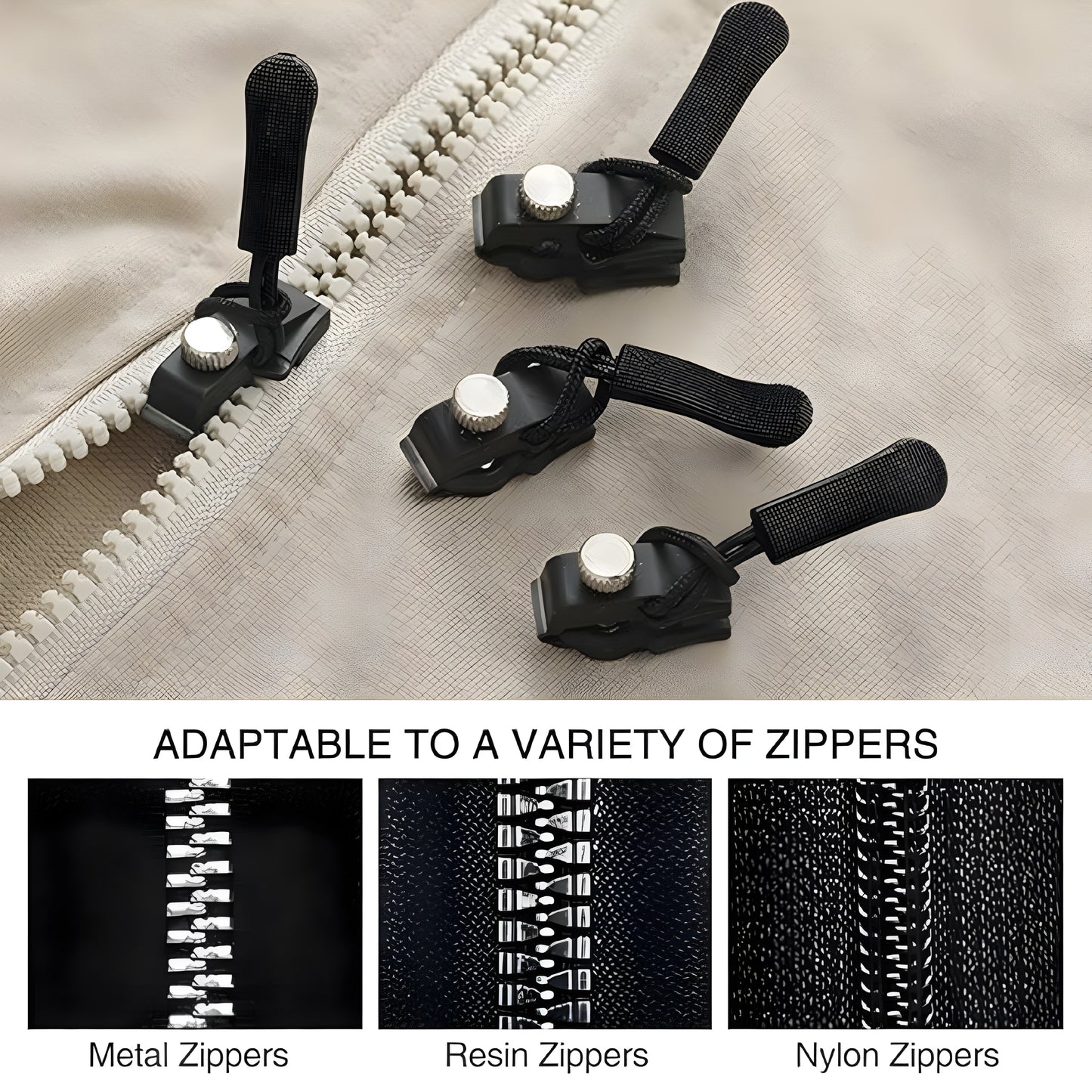Premium Zipper Slider (Pack of 10)